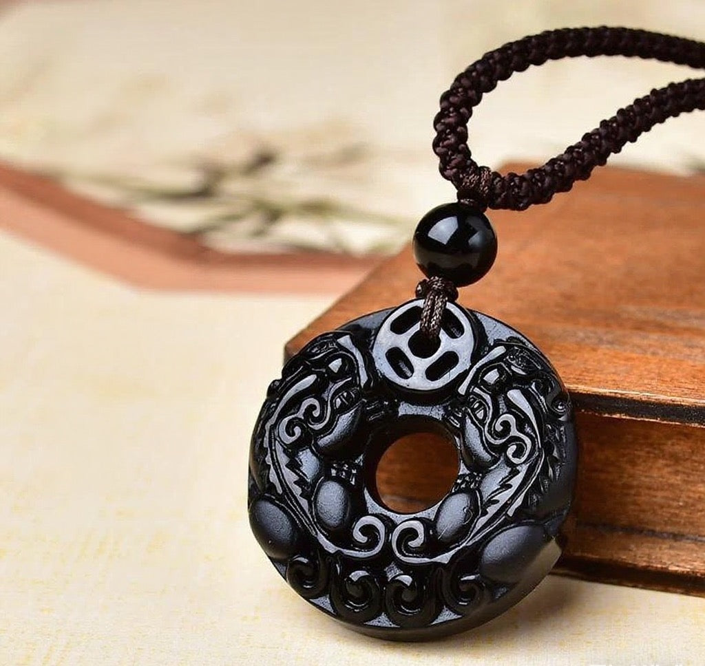 Pi Xiu Five Elements Agate Pendant