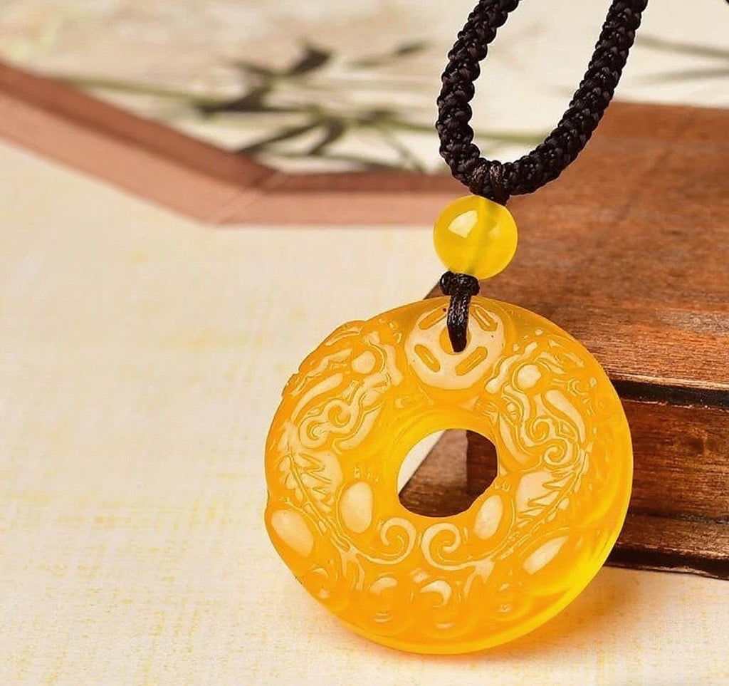 Pi Xiu Five Elements Agate Pendant