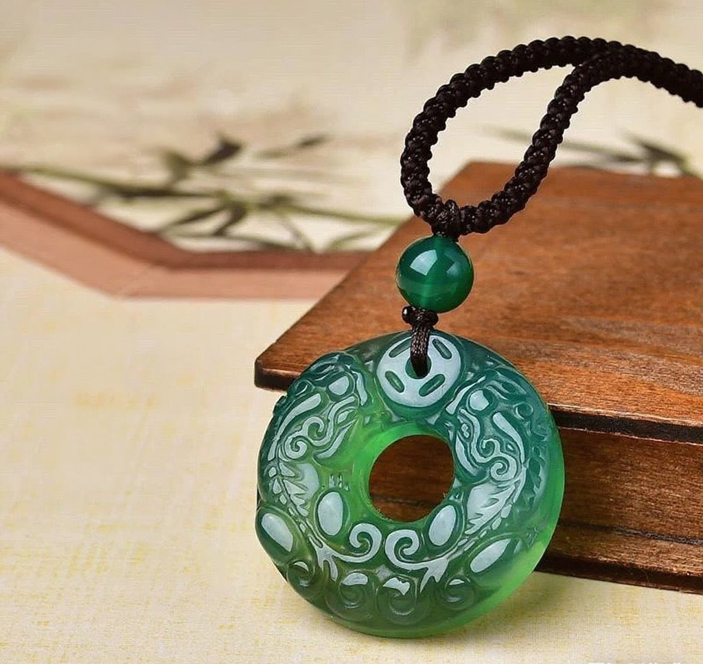 Pi Xiu Five Elements Agate Pendant