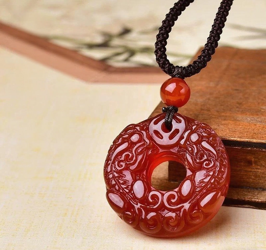 Pi Xiu Five Elements Agate Pendant